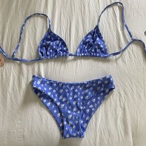 Kulani Kinis Snow Leopard Bikini Top S Bottoms XS